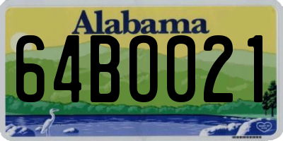 AL license plate 64BO021
