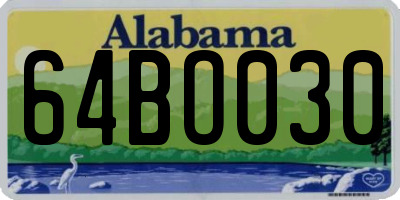 AL license plate 64BO030