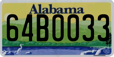 AL license plate 64BO033