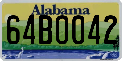 AL license plate 64BO042