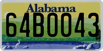 AL license plate 64BO043