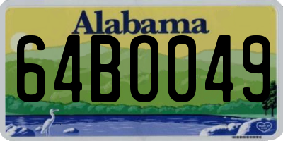 AL license plate 64BO049