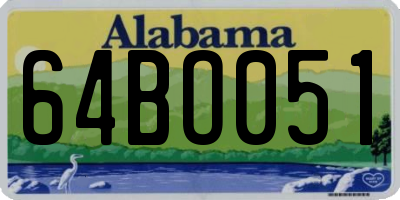 AL license plate 64BO051