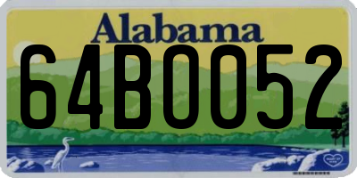 AL license plate 64BO052