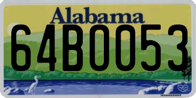 AL license plate 64BO053
