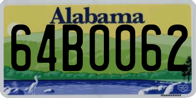 AL license plate 64BO062
