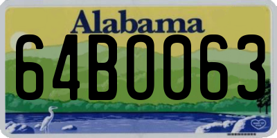 AL license plate 64BO063