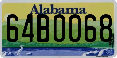 AL license plate 64BO068