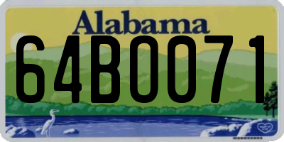 AL license plate 64BO071