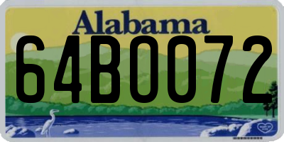AL license plate 64BO072