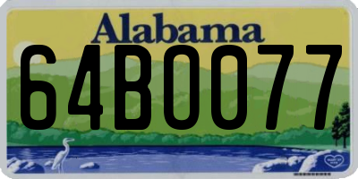 AL license plate 64BO077