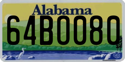 AL license plate 64BO080