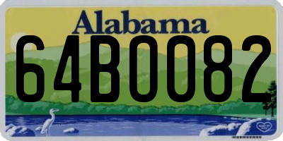 AL license plate 64BO082