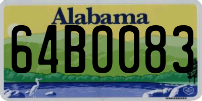 AL license plate 64BO083