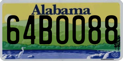 AL license plate 64BO088