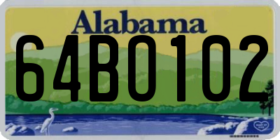 AL license plate 64BO102