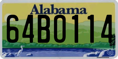 AL license plate 64BO114
