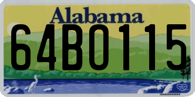 AL license plate 64BO115