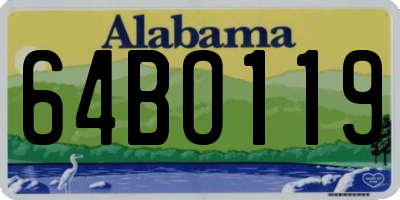 AL license plate 64BO119