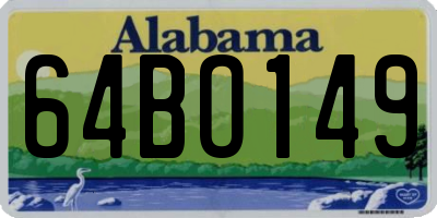 AL license plate 64BO149