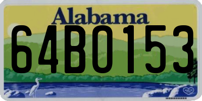 AL license plate 64BO153