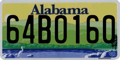 AL license plate 64BO160