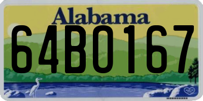 AL license plate 64BO167