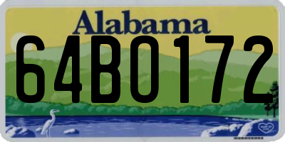 AL license plate 64BO172