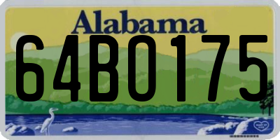 AL license plate 64BO175