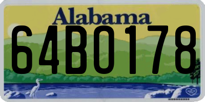 AL license plate 64BO178
