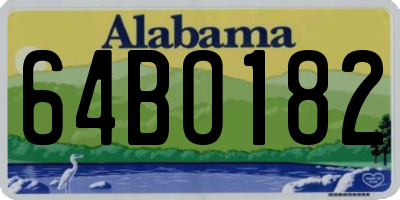 AL license plate 64BO182