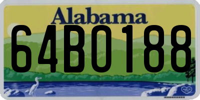 AL license plate 64BO188
