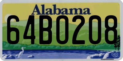 AL license plate 64BO208