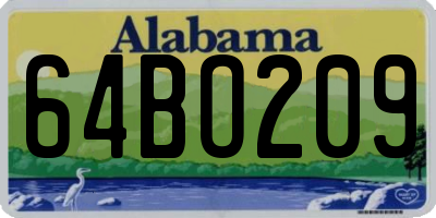 AL license plate 64BO209