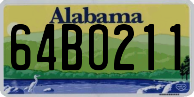 AL license plate 64BO211
