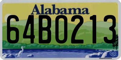 AL license plate 64BO213