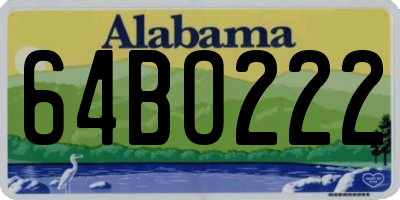 AL license plate 64BO222