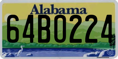 AL license plate 64BO224