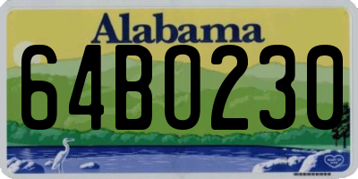 AL license plate 64BO230