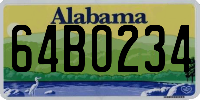 AL license plate 64BO234