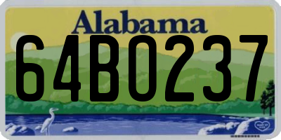 AL license plate 64BO237