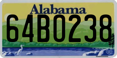 AL license plate 64BO238