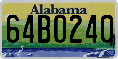 AL license plate 64BO240