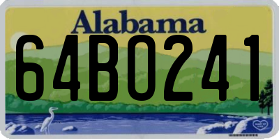AL license plate 64BO241