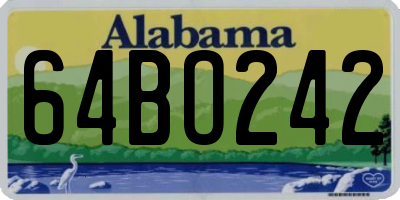 AL license plate 64BO242