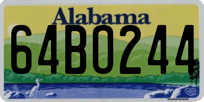 AL license plate 64BO244