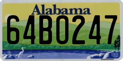 AL license plate 64BO247