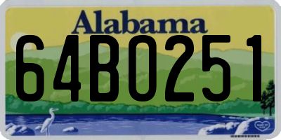 AL license plate 64BO251