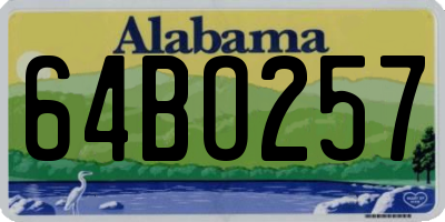 AL license plate 64BO257