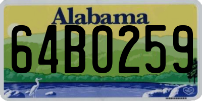 AL license plate 64BO259